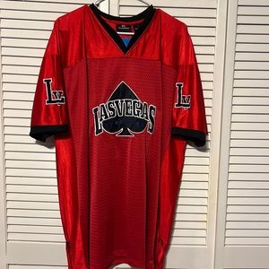Las Vegas 21 BlackJack Football Jersey Size Large Color Red